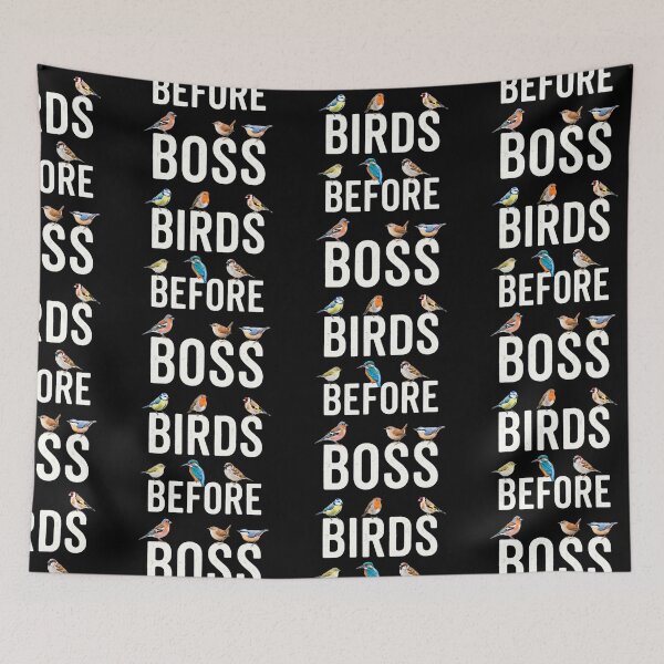 Item preview, Birds Before Boss - Colorful Songbirds Birdwatching Design for Bird Lovers designed and sold by 519xdesign.