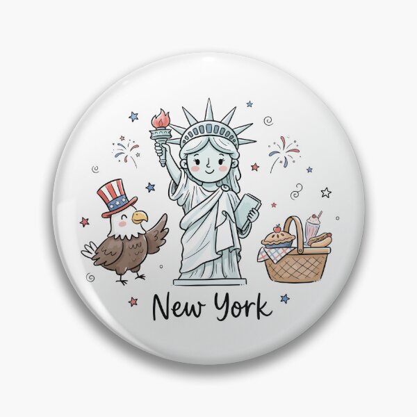 Item preview, Cute Statue of Liberty New York Doodle Art designed and sold by RamyGallery.