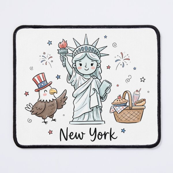 Item preview, Cute Statue of Liberty New York Doodle Art designed and sold by RamyGallery.