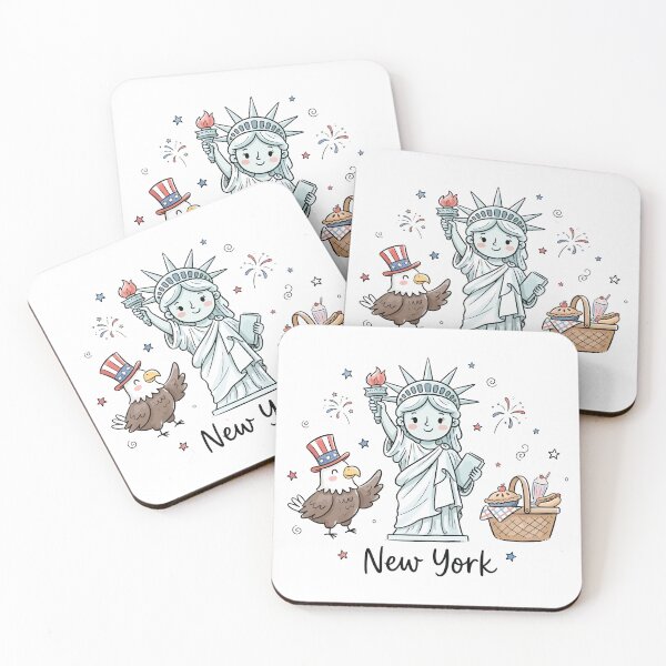 Item preview, Cute Statue of Liberty New York Doodle Art designed and sold by RamyGallery.