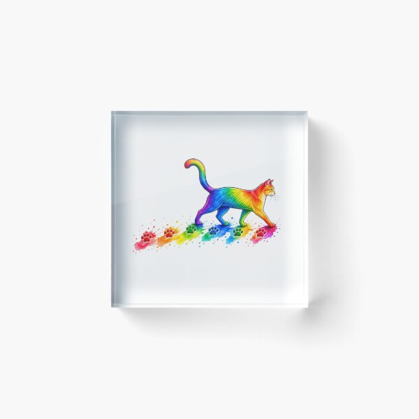 Item preview, Rainbow Paws - Gradient Walking Cat lovers gift T-shirt designed and sold by cozydrops.