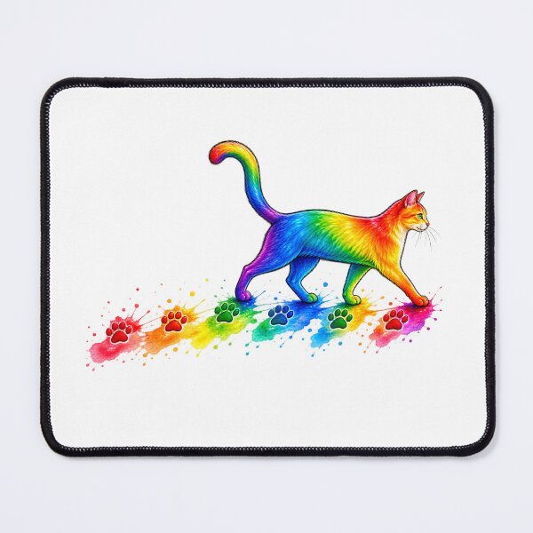 Item preview, Rainbow Paws - Gradient Walking Cat lovers gift T-shirt designed and sold by cozydrops.