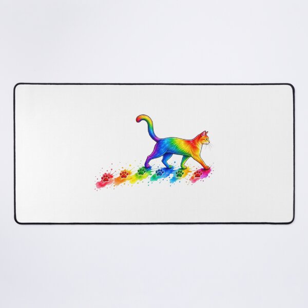 Item preview, Rainbow Paws - Gradient Walking Cat lovers gift T-shirt designed and sold by cozydrops.