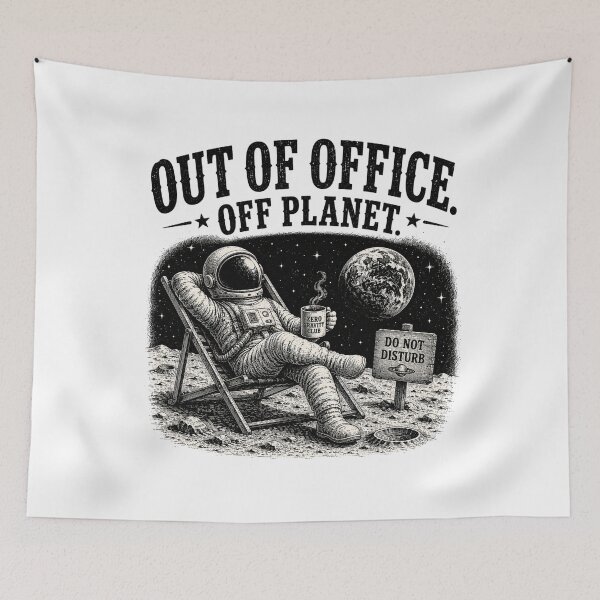 Item preview, Out Of Office Off Planet Funny Astronaut On Moon designed and sold by MotionBanana Art.