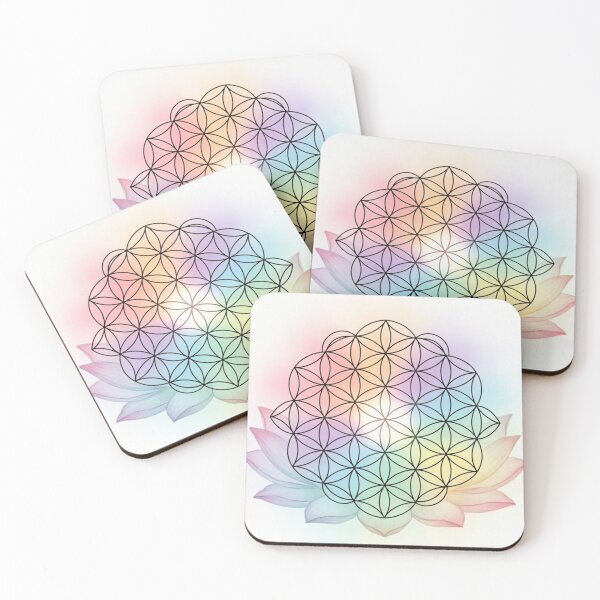 Item preview, Soft Pastel Flower of Life Lotus designed and sold by IntelliMindDesigns.