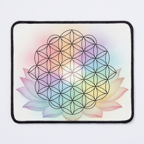 Item preview, Soft Pastel Flower of Life Lotus designed and sold by IntelliMindDesigns.