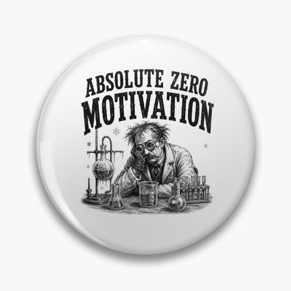 Item preview, Absolute Zero Motivation Tired Scientist Chemistry Pun designed and sold by MotionBanana Art.