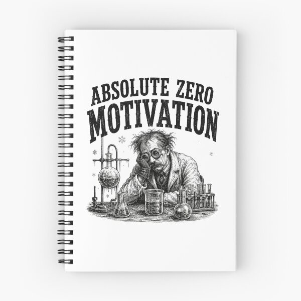 Item preview, Absolute Zero Motivation Tired Scientist Chemistry Pun designed and sold by MotionBanana Art.