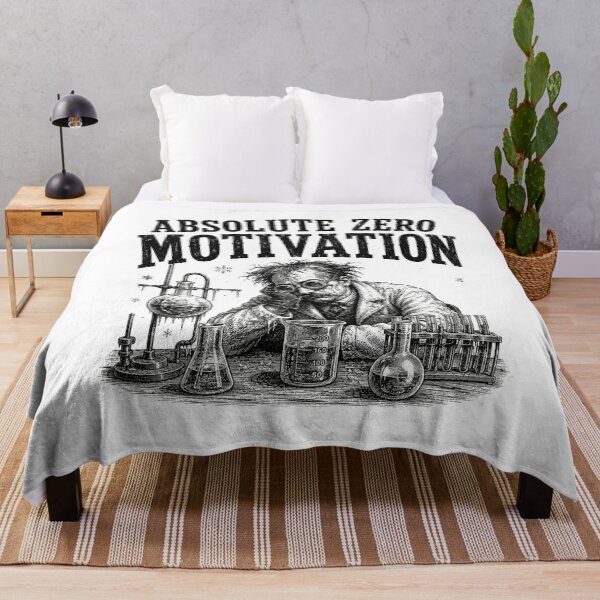 Item preview, Absolute Zero Motivation Tired Scientist Chemistry Pun designed and sold by MotionBanana Art.