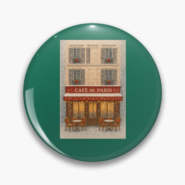 Item preview, Christmas in Paris – Café in the Snow (Parisian Holiday Charm) designed and sold by Novel Works Studio.