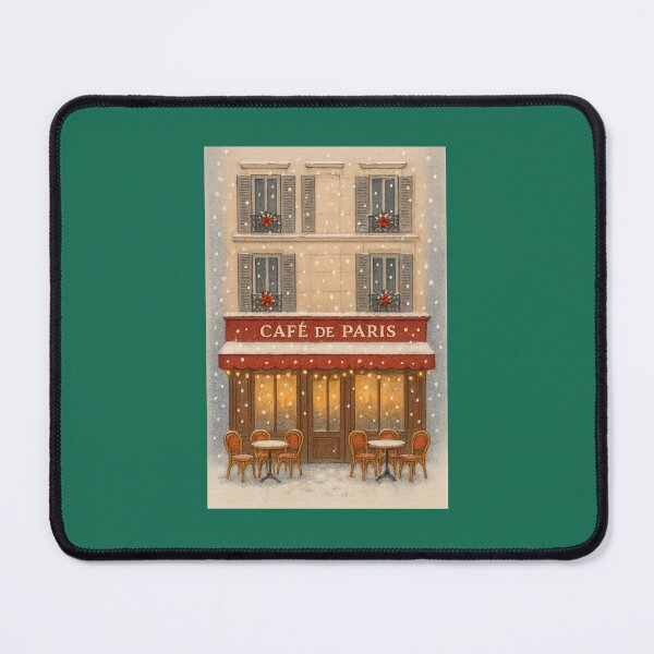 Item preview, Christmas in Paris – Café in the Snow (Parisian Holiday Charm) designed and sold by Novel Works Studio.