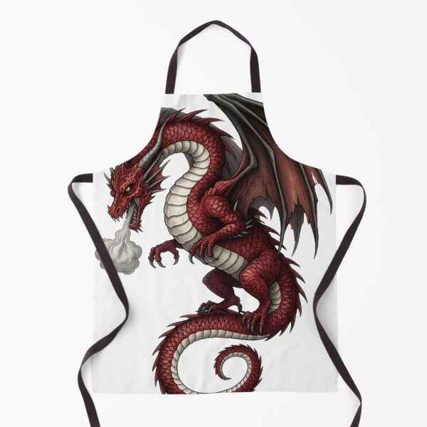 Item preview, Crimson Smoke Dragon Illustration | Red Mythical Dragon Fantasy Art designed and sold by DragonSerpent Ink.