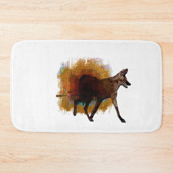 Item preview, Maned Wolf Silhouette – Golden Amber Textured Wilderness Art designed and sold by Marsailhe Milward.