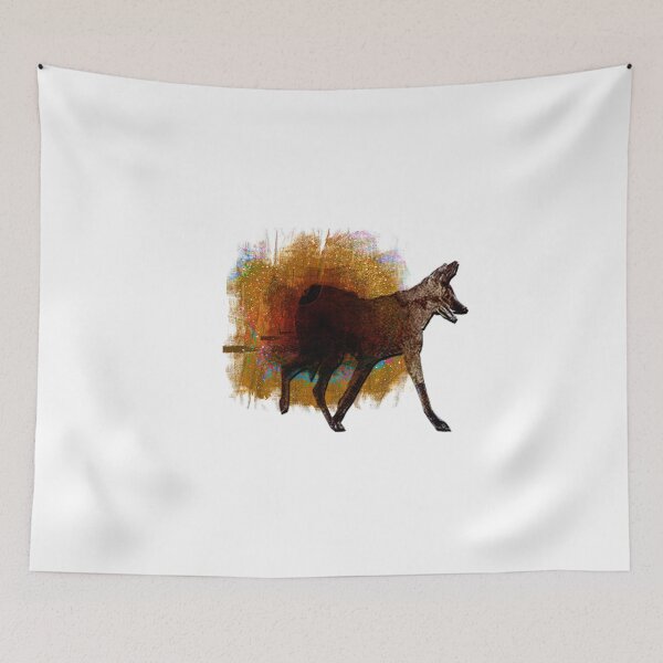 Item preview, Maned Wolf Silhouette – Golden Amber Textured Wilderness Art designed and sold by MAMA.art.Rio <Marsailhe_Milward>.