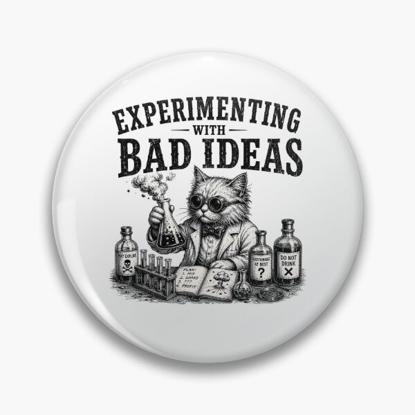 Item preview, Experimenting With Bad Ideas Funny Chemist Cat designed and sold by MotionBanana Art.