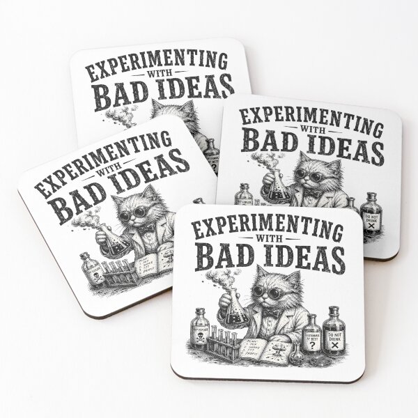 Item preview, Experimenting With Bad Ideas Funny Chemist Cat designed and sold by MotionBanana Art.