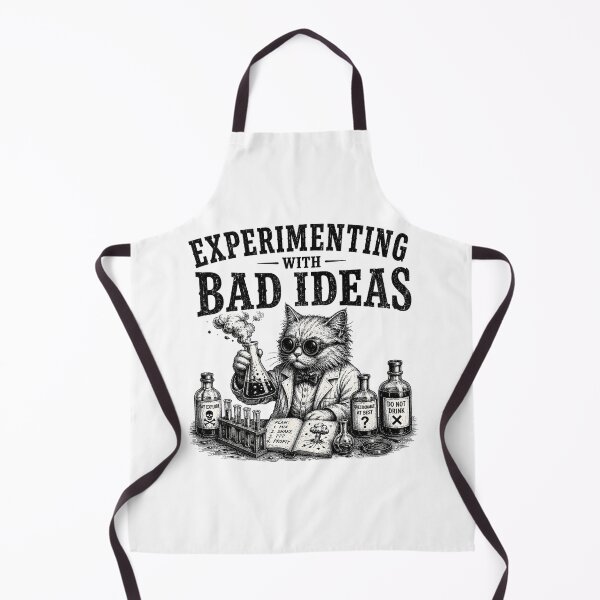 Item preview, Experimenting With Bad Ideas Funny Chemist Cat designed and sold by MotionBanana Art.