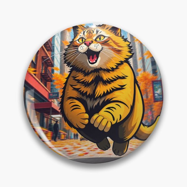 Item preview, Funny Autumn Cat Running Through the City designed and sold by LavIsInTheAir.