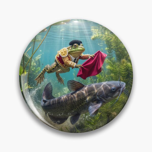 Item preview, Matador Frog Takes on a Catfish designed and sold by Tridentulus.