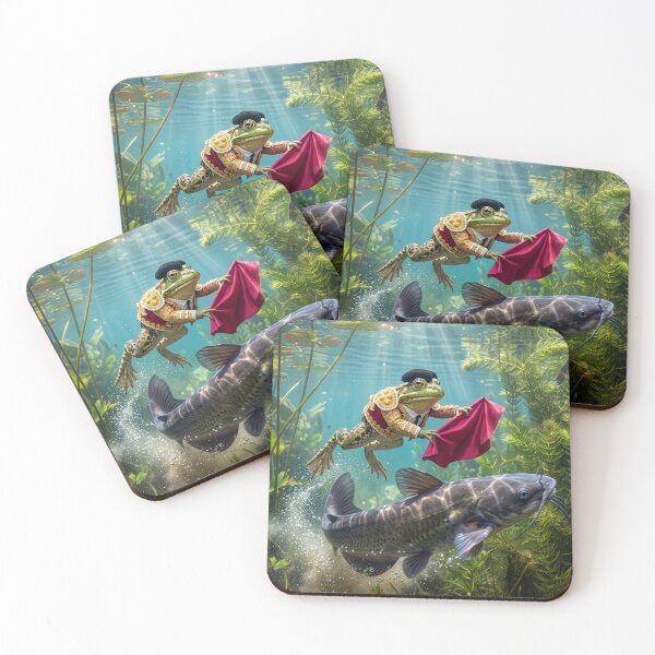 Item preview, Matador Frog Takes on a Catfish designed and sold by Tridentulus.