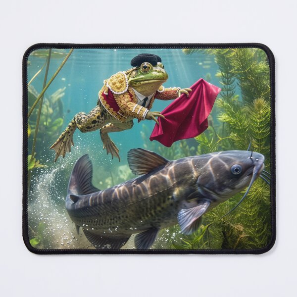 Item preview, Matador Frog Takes on a Catfish designed and sold by Tridentulus.