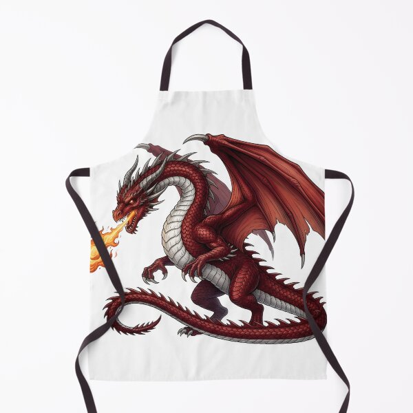 Item preview, Crimson Fire Dragon Illustration | Red Dragon Breathing Fire Fantasy Art designed and sold by DragonSerpent Ink.