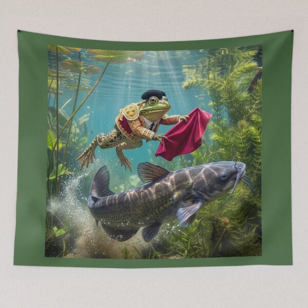 Item preview, Matador Frog Takes on a Catfish designed and sold by Tridentulus.