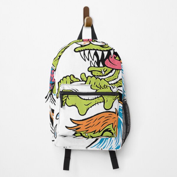 Item preview, Green Monster Creature Riding Surfboard On Blue Wave designed and sold by 奥森 孔.