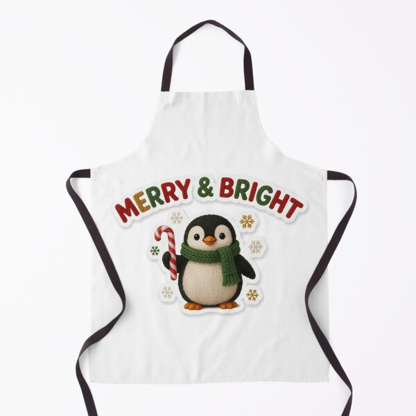 Item preview, Merry & Bright Cute Knitted Penguin Sticker | Crochet Style Christmas Design designed and sold by larbimalki.