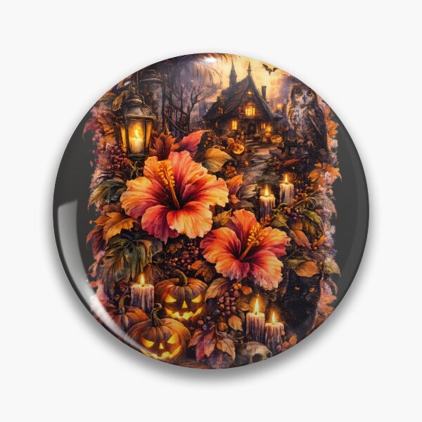 Item preview, Autumn Night Hibiscus | Dark Fall Botanical Art | Halloween Floral Illustration designed and sold by Nolmo.