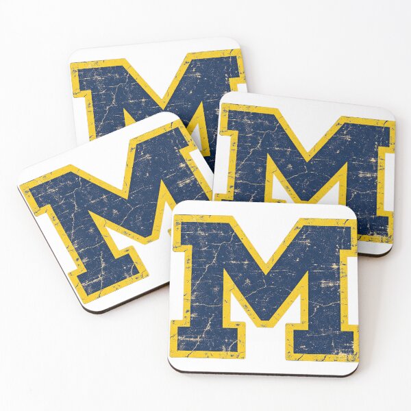 Item preview, Michigan Wolverines Block M Vintage Distressed College Logo designed and sold by TM DESIGNS AND MORE.