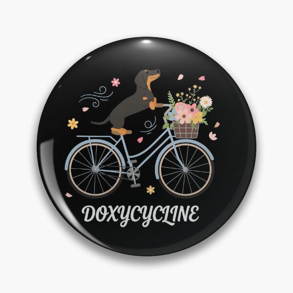 Item preview, Dachshund Dog Riding Bicycle Pun designed and sold by NosuriHanArt.