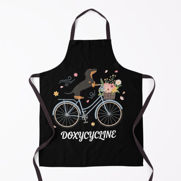 Item preview, Dachshund Dog Riding Bicycle Pun designed and sold by NosuriHanArt.