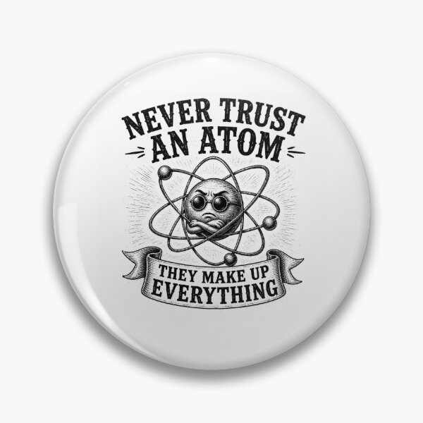 Item preview, Never Trust An Atom They Make Up Everything Science Pun designed and sold by MotionBanana Art.