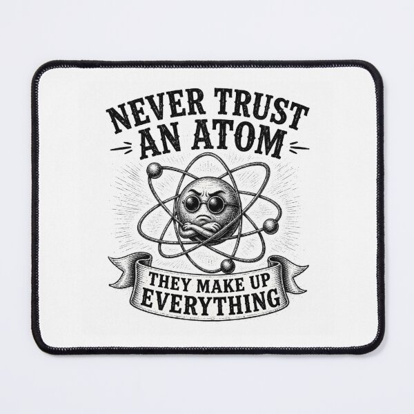 Item preview, Never Trust An Atom They Make Up Everything Science Pun designed and sold by MotionBanana Art.