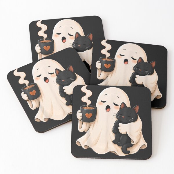 Item preview, Cute Ghost Arts Holding Black Cats Halloween Women designed and sold by MOHAMED FRASER.