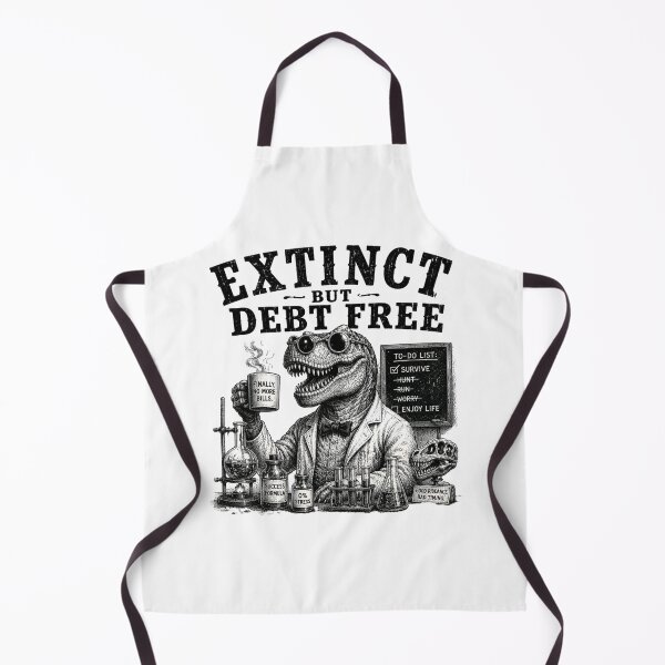 Item preview, Extinct But Debt Free Funny T-Rex Scientist designed and sold by MotionBanana Art.