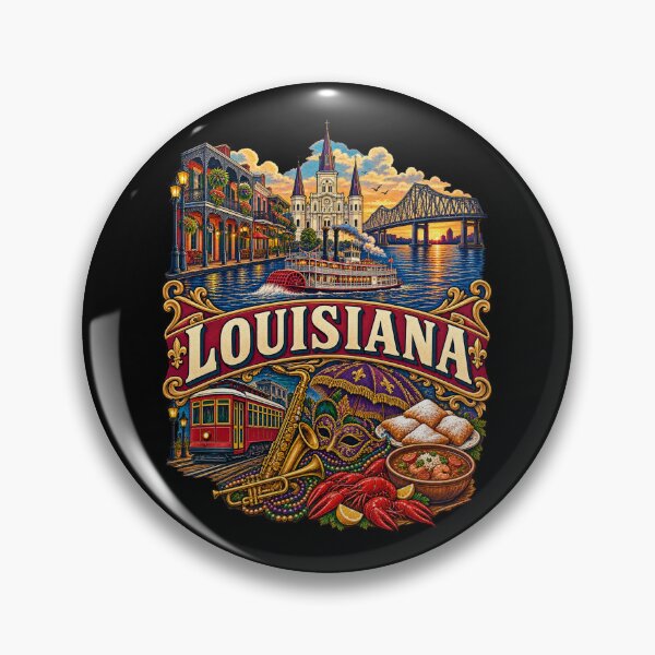 Item preview, Vintage Louisiana Tattoo Style Jazz Riverfront Illustration Graphic designed and sold by CG Studio.
