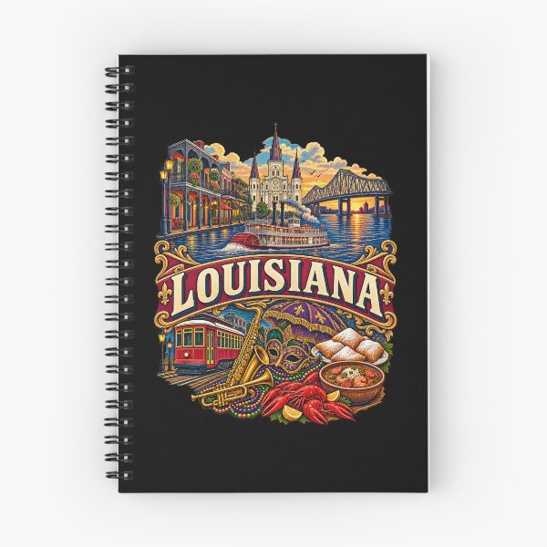 Item preview, Vintage Louisiana Tattoo Style Jazz Riverfront Illustration Graphic designed and sold by CG Studio.