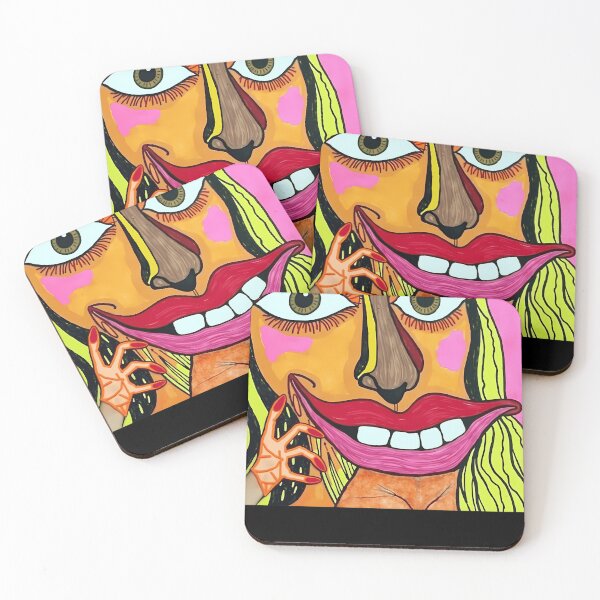 Item preview, Whimsical Colorful Cubist Woman designed and sold by RetroArtCanvas.