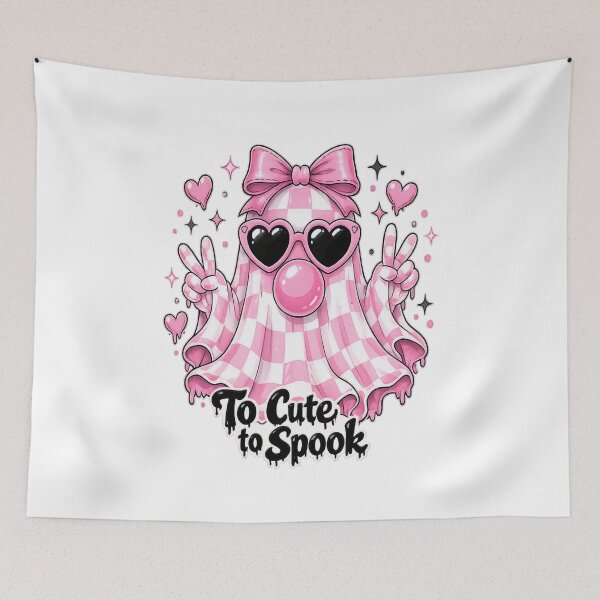 Item preview, Kawaii Pink Ghost Halloween Design designed and sold by TheAchyArtist.