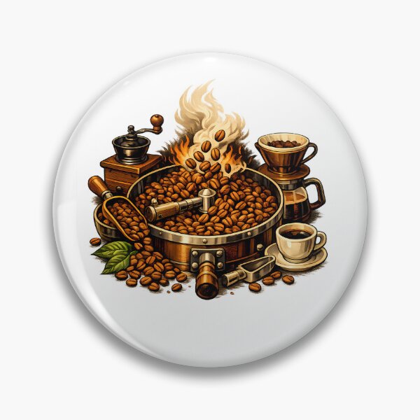 Item preview, Fresh coffee beans in roasting drum designed and sold by Daily Quirk.