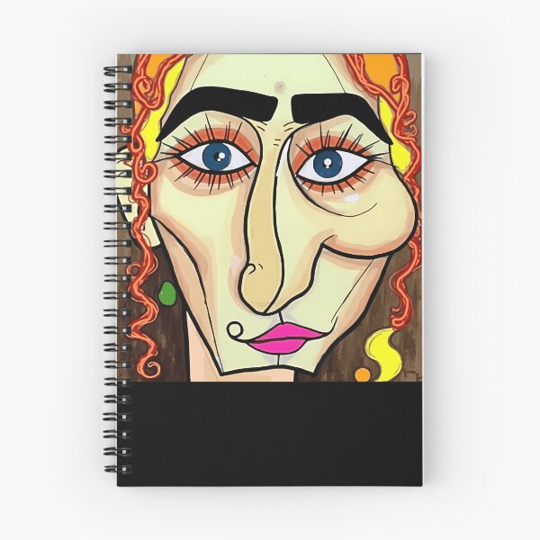 Item preview, Bold Abstract Portrait with Red Curls designed and sold by CyberAngela.