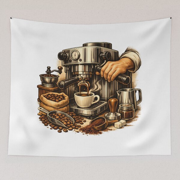 Item preview, Professional barista preparing espresso designed and sold by Daily Quirk.