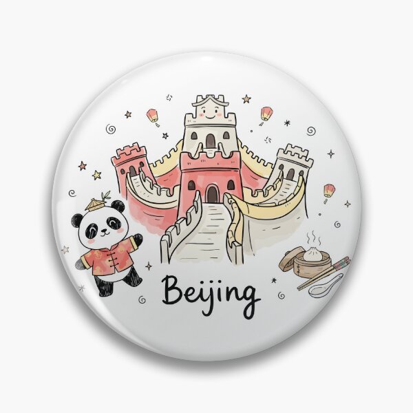 Item preview, Cute Great Wall Beijing Doodle Art designed and sold by RamyGallery.