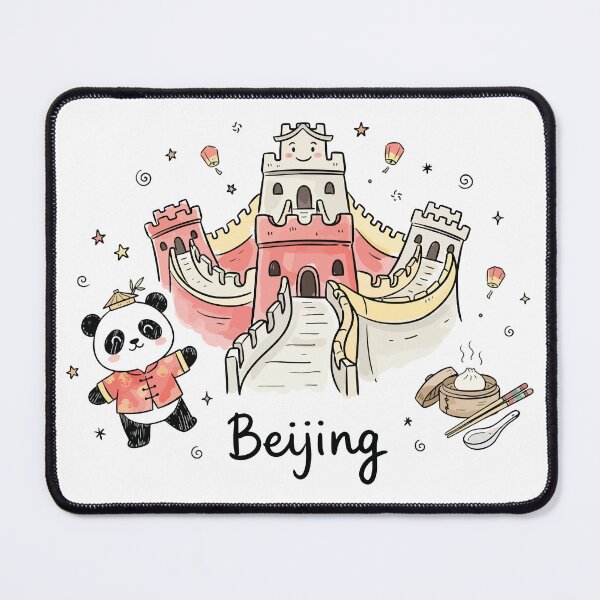 Item preview, Cute Great Wall Beijing Doodle Art designed and sold by RamyGallery.
