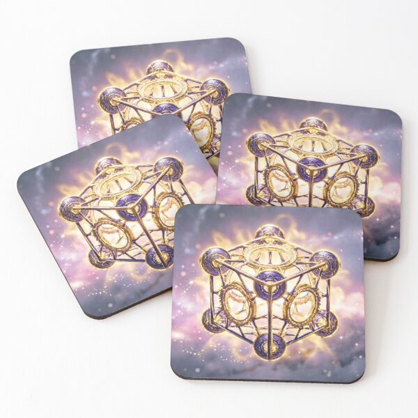 Item preview, Golden Metatron Cube Nebula Glow designed and sold by IntelliMindDesigns.