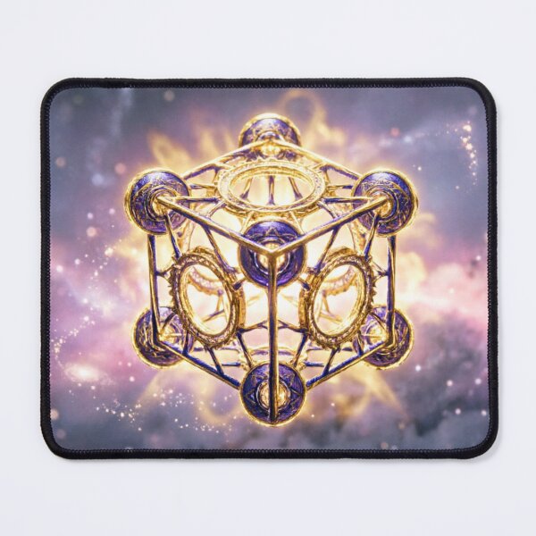 Item preview, Golden Metatron Cube Nebula Glow designed and sold by IntelliMindDesigns.