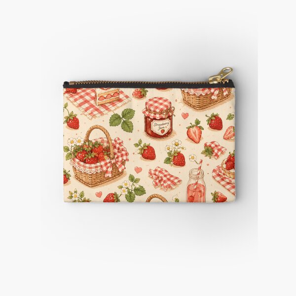 Item preview, Strawberry Picnic Cottagecore Summer Picnic Pattern designed and sold by RJACreative.