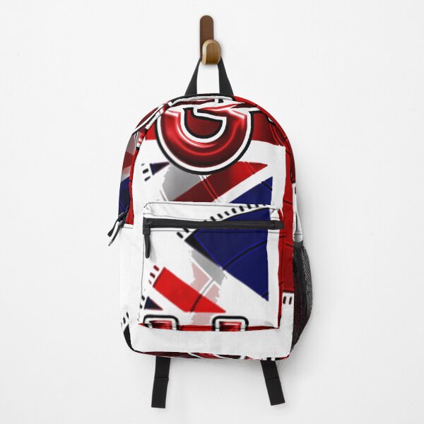 Item preview, Red Metallic Letters Over Circular British Flag Pattern designed and sold by Chibicharm's.